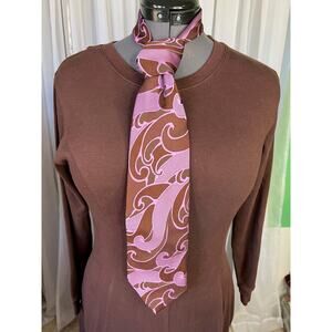 tie swirl groovy 1960s wide purple brown